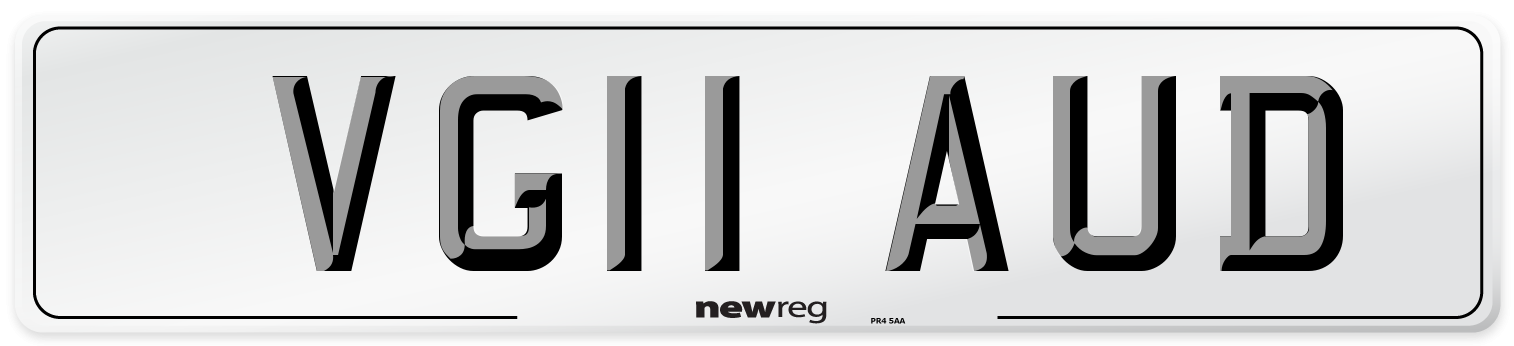 VG11 AUD Number Plate from New Reg